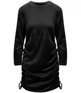Welurowa sukienka mini marszczona SEXY (13032 / WLO127) - Agrafka