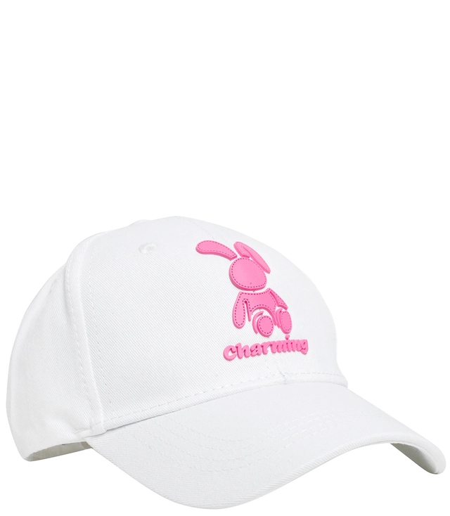Children's baseball cap decorated with a bunny patch