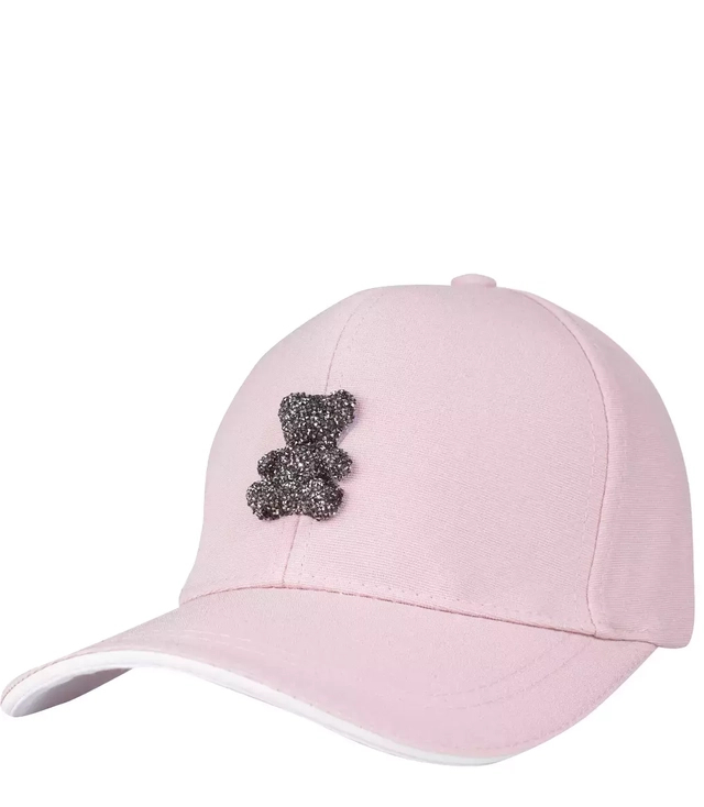 Children's teddy bear baseball cap with rhinestones