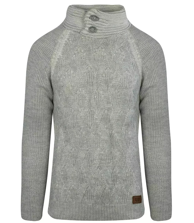 Men&#39;s Chunky Wool Turtleneck Braids Sweater