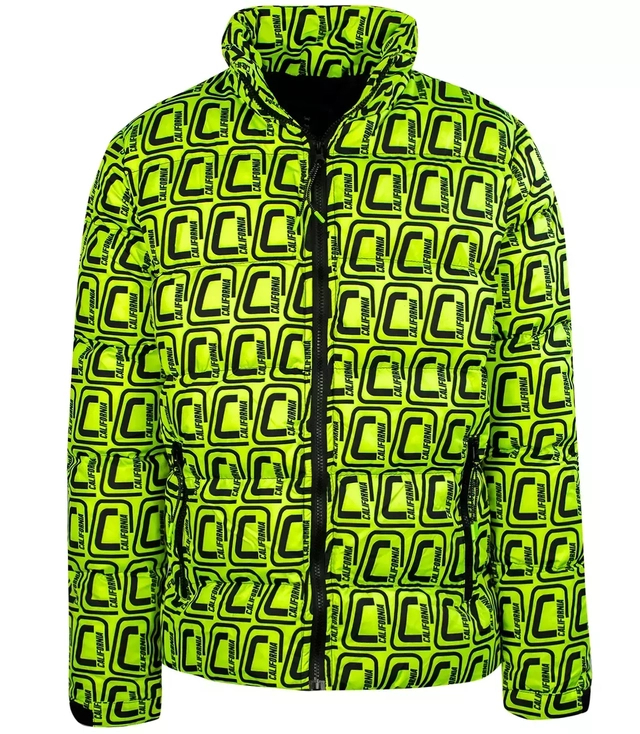 Men's quilted sports jacket with a stand-up collar