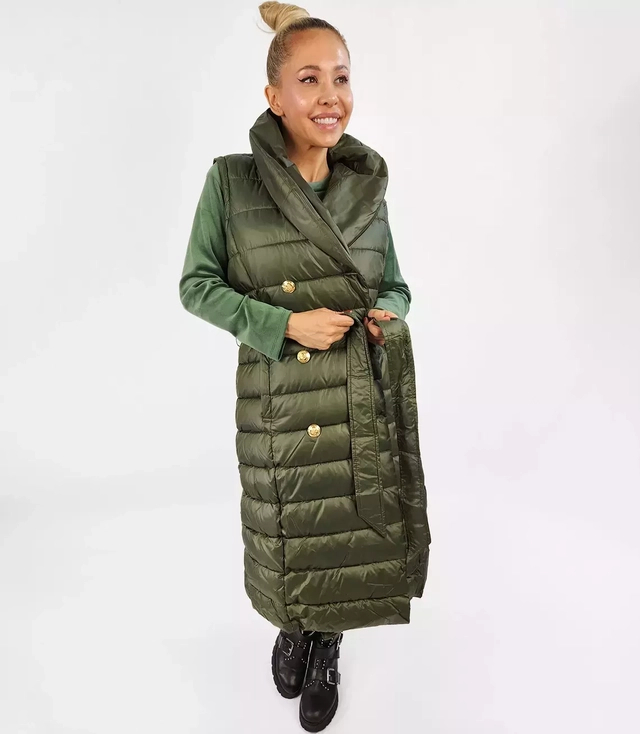 Quilted jacket coat sleeveless 4W1 FUR