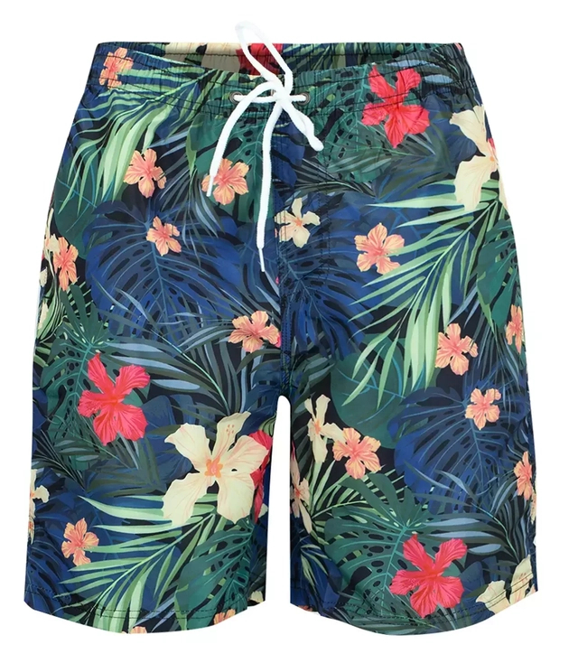 Shorts swim shorts in flowers and leaves
