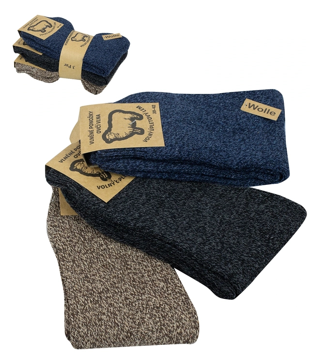 Warm socks, men's woolen socks, wool comfortable, 3-pack