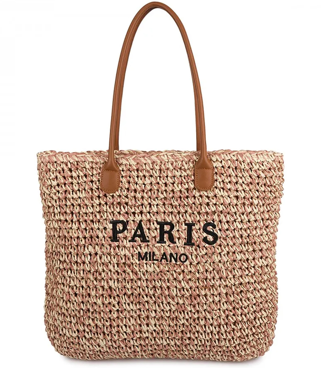 Classic summer braided shopper bag PARIS MILANO
