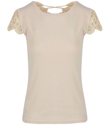 Blouse short sleeve lace shirt IRMA