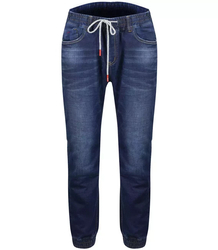 Spodnie jeansy męskie granat bojówki joggery