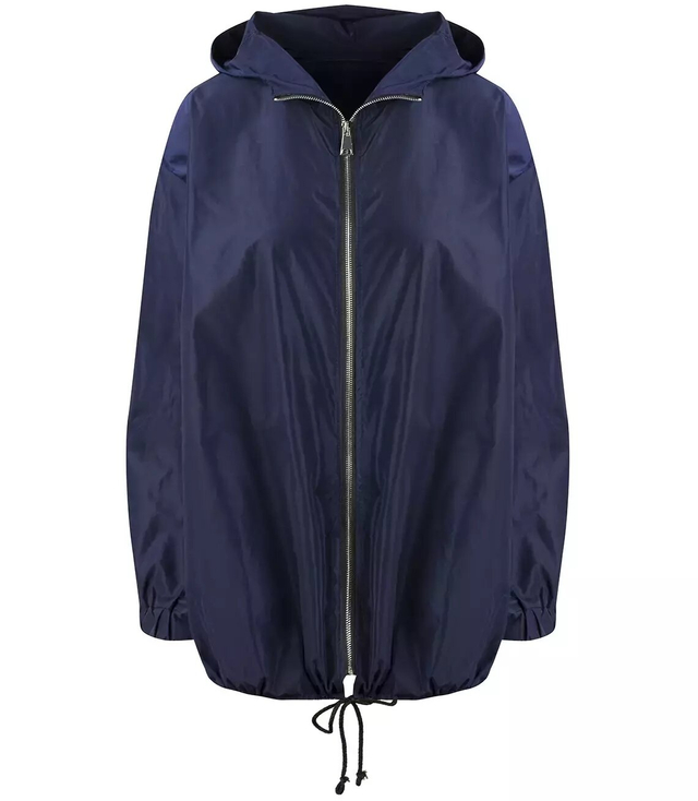 Oversize bomber rain jacket