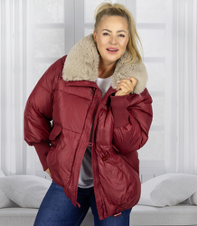 Winter jacket with decorative fur on the collar FIBI