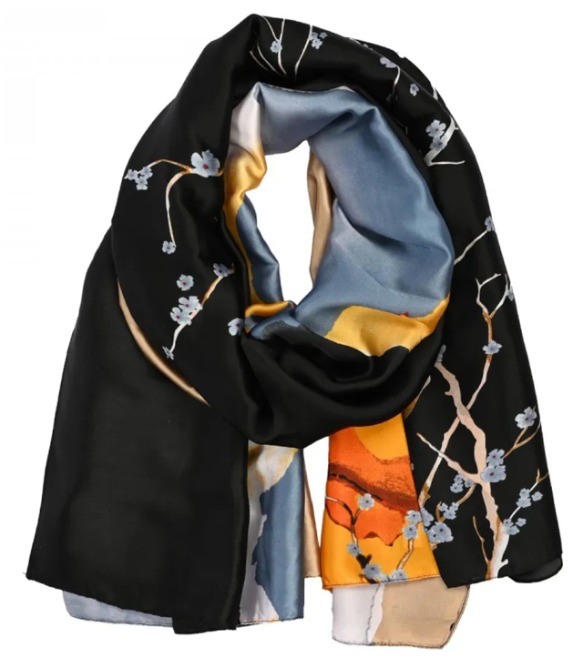 Stylish shawl scarf floral pattern Elegant 180x90 cm