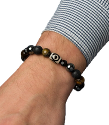 Men's bracelet with natural stones