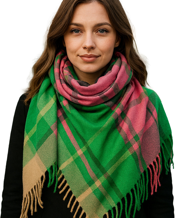 Szal szalik elegancka chusta pashmina kratka