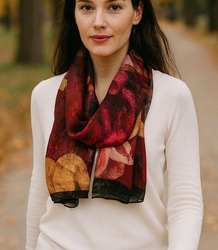 Women's patterned shawl 70x180