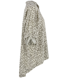 Long shirt shirt with leopard print PAMELA