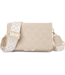 Small rectangular mini clutch bag, 2 compartments, 2 straps