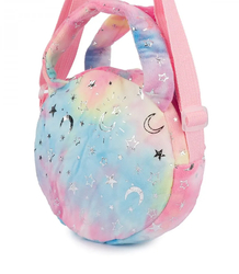 Children's round plush bag with unicorn