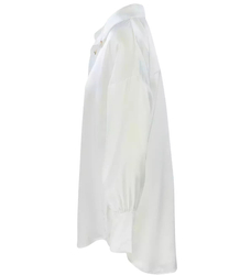 Satin loose long oversize shirt