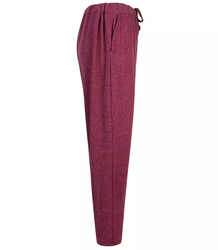 Knitted wrap sweatpants tied