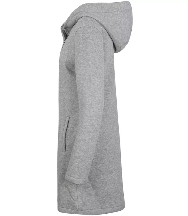 Long sweatshirt overlay asymmetric BASIC zipper