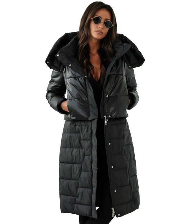 Quilted 2-in-1 Insulated coat Can be worn as a jacket