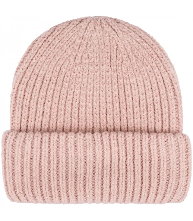 Warm women's beanie with shiny thread BEANIE winter autumn single color