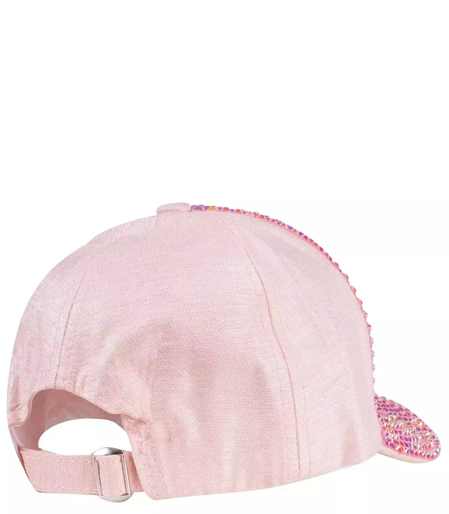 Baseball cap decorated with large zircons