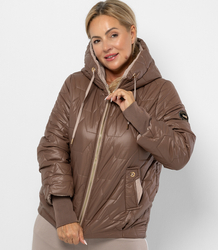 Quilted autumn winter jacket with hood MILANO
