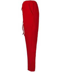 Women&#39;s fabric trousers with a BAGGY tab