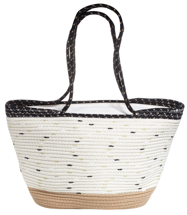 Mega large summer beach bag braided cotton