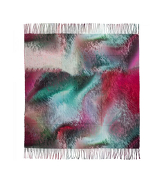 Modna wielokolorowa chusta szal szalik z frędzlami