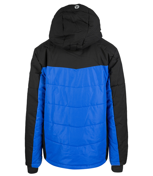 Men's quilted jacket with hood winter two-tone jacket
