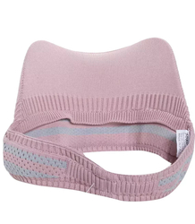 Fabric visor with elastic band in stripes