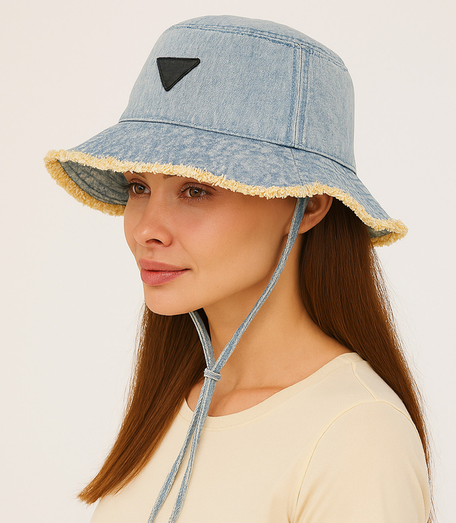 Denim bucket hat