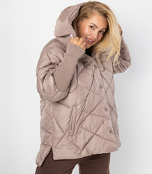 Winter jacket with decorative welts oversize DIAMOND