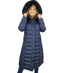 Long quilted winter warm coat with hood ARCTICA jacket