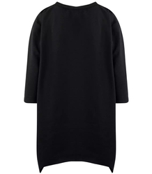 Oversize sweatshirt blouse with asymmetric bottom