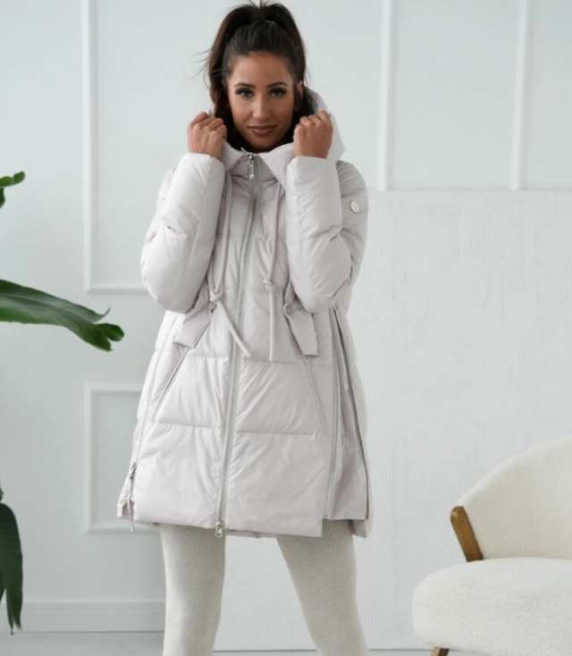 Women's Warm Warmed Elegant Jacket with Hood For Winter MAJA