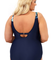 Classic one-piece swimsuit with patterns