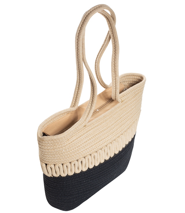 Mega large summer beach bag braided cotton