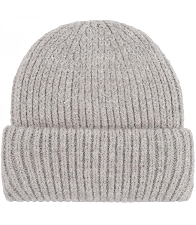 Warm women's beanie with shiny thread BEANIE winter autumn single color