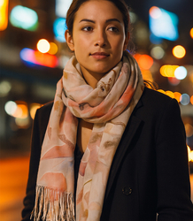 Women's floral pattern scarf 180x70