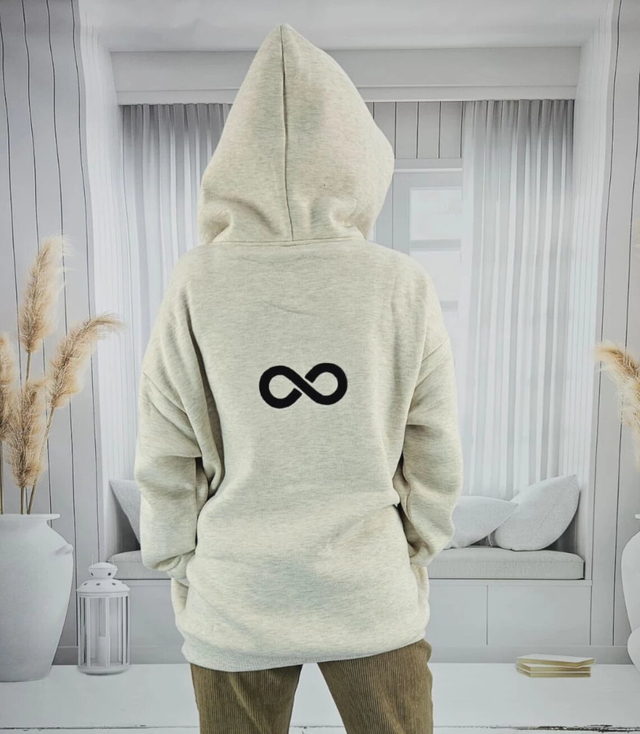 Warm unisex oversize infinity sweatshirt