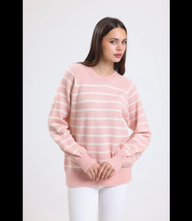 Warm women's fashionable striped sweater ANNA