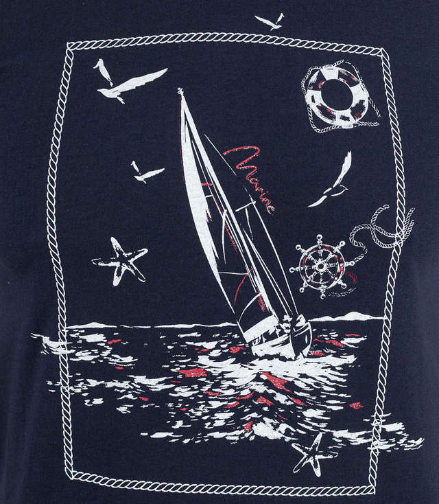 Men's short sleeve t-shirt with nautical motif