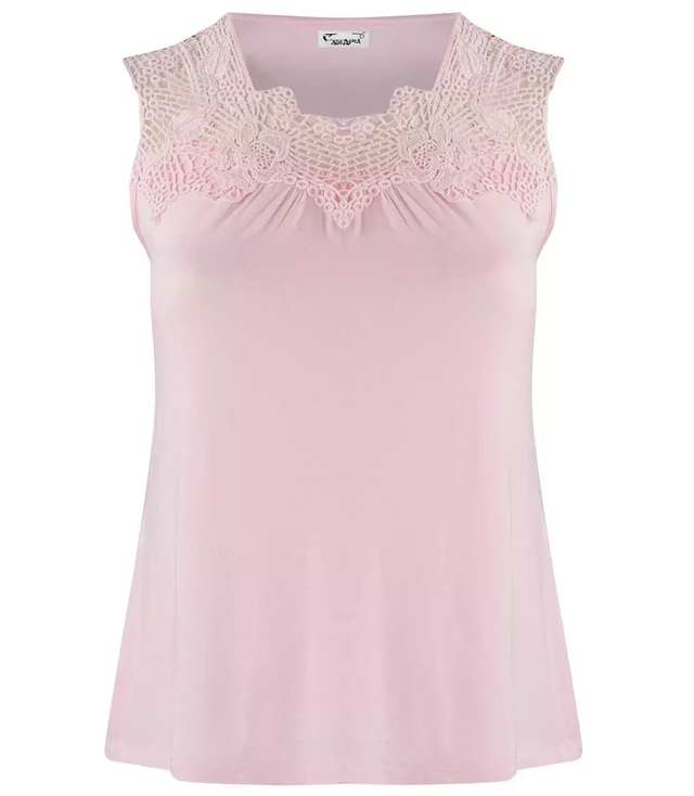 Blouse top undershirt with lace MIKA