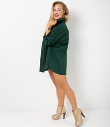 Long classic shirt with decorative brooches GOLDEN BEACH