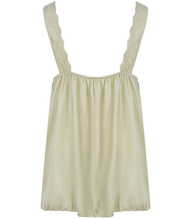 Satin long sexy top with lace straps