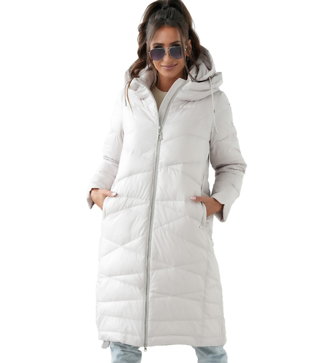 Long elegant quilted women's winter insulated coat SAMANTA