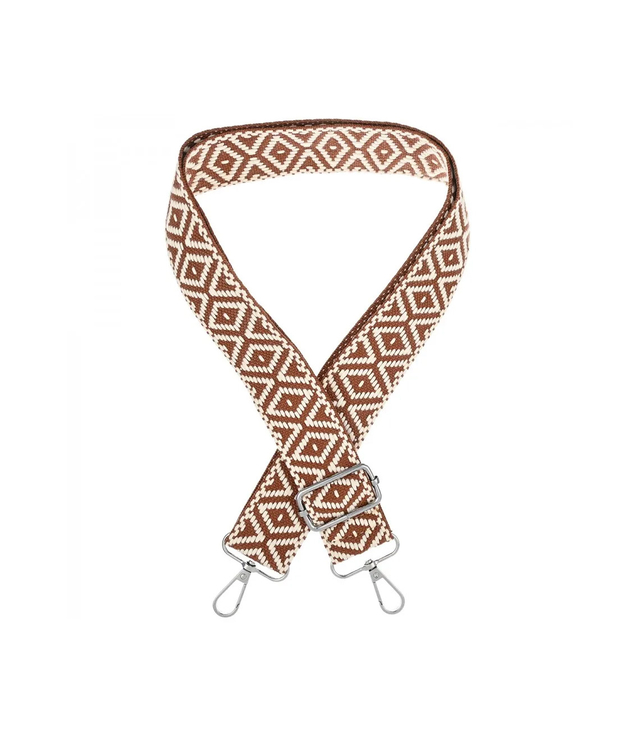 Fashionable braided wide purse strap adjustable