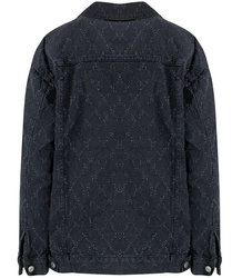 Denim oversize katana jacket with zircons SHINE
